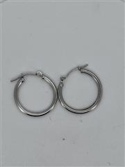 Gold Earrings 14K White Gold 0.84g